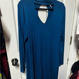 mittoshop Teal Ribbed V-Neck Top